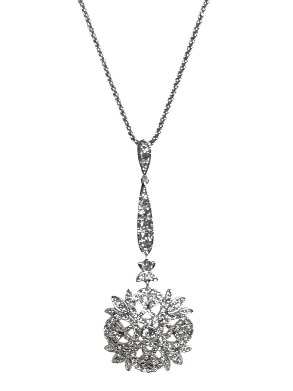 Art Deco JBK Jackie Kennedy Camrose & Kross Necklace Silver Tone Necklace